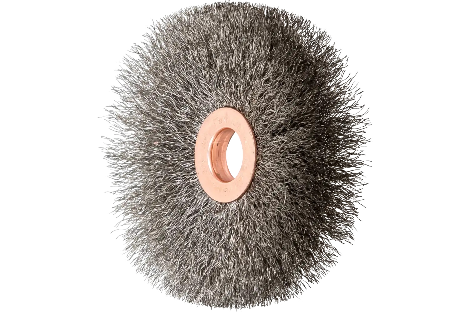 Picture of Pferd Tube Center Wire Wheel Brush 3" Dia. .006 Stainless Steel 1/2" Arbor